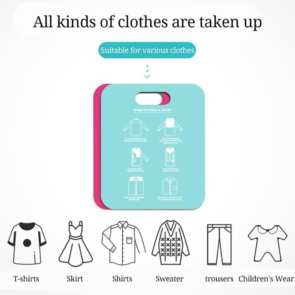 Zerodis Shirt Folding Board, Tshirt Folding Board Clothes Folding Board Plastic