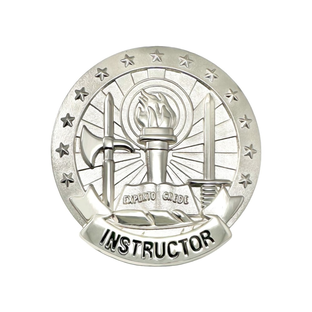 U.S. Army Basic Instructor Full Size Badge Brite (each)