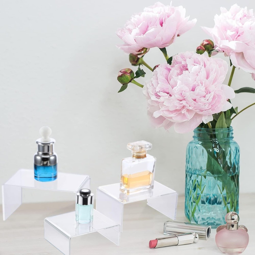 Versatile 2 Sets of Clear Acrylic Risers: Small and Elegant Display Solutions