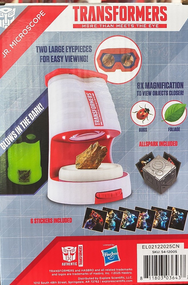 Transformers Jr. Lighted Microscope 8X Magnification New~Sealed