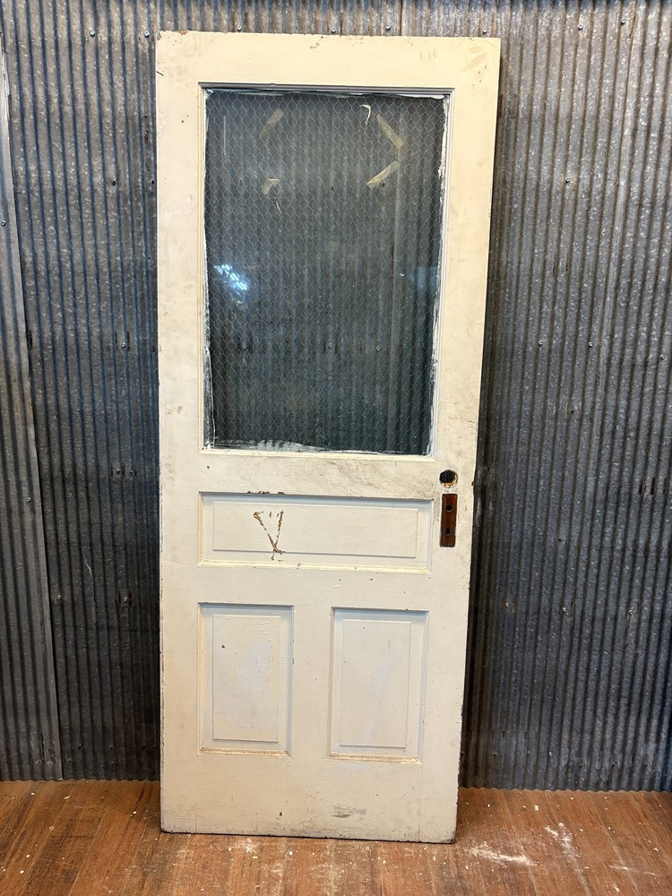 3-Panel Chicken Wire Glass Door GS6099