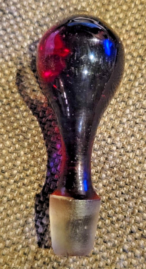 Vintage Ruby Glass Decanter Stopper