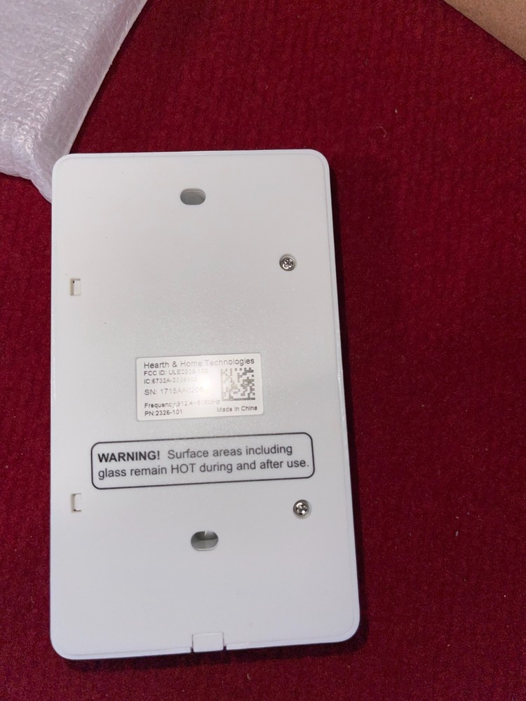 Heatilator Fireplace 2326-101 Wall Switch