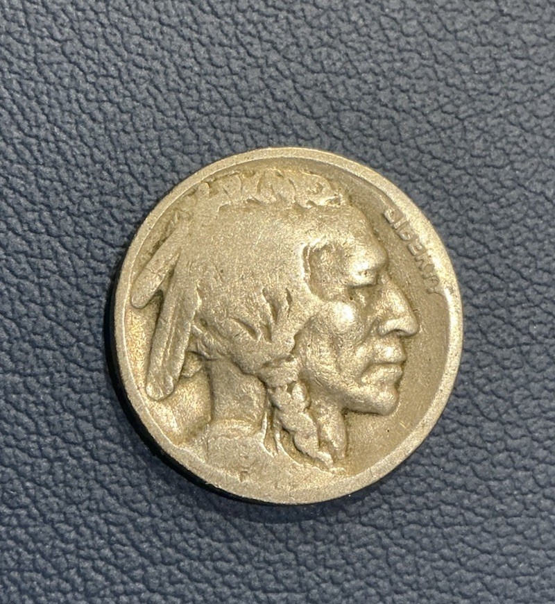 1919 5C Buffalo Nickel - Barely Readable Date