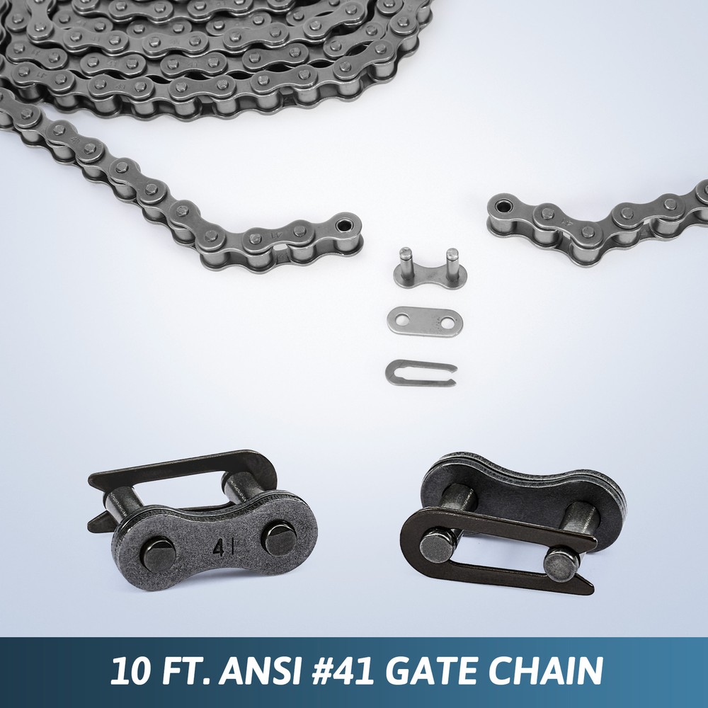 41 Roller Chain for Gate Openers Doors with 2 Links 10ft Gate Chain with 2 Links