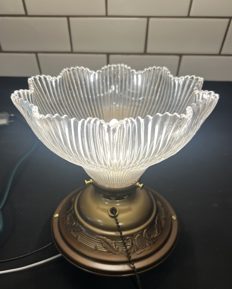 Flush Mount Fixture With Rare Shade Nice 1G