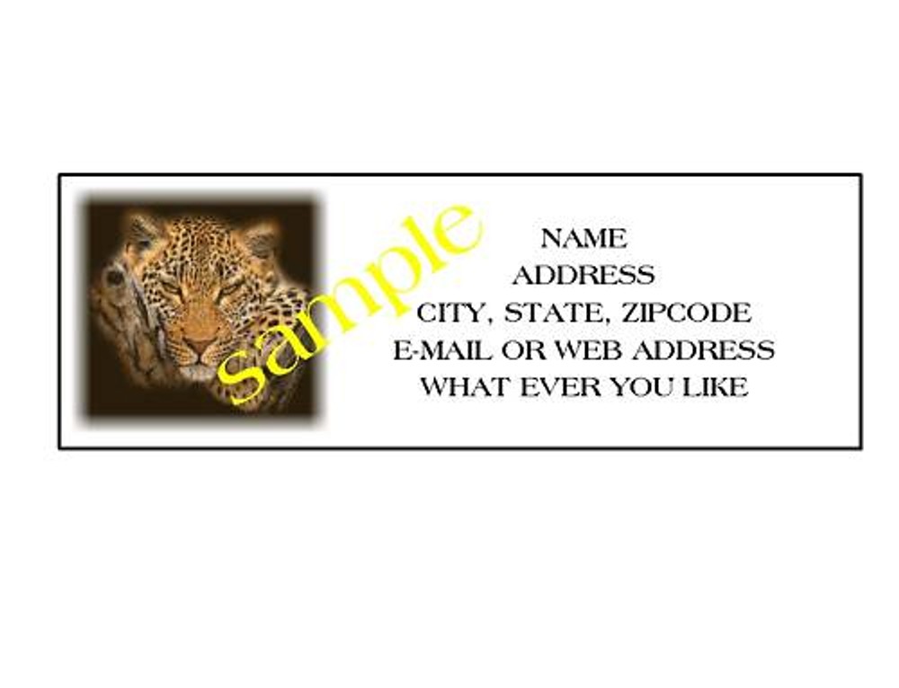 LEOPARD ADDRESS LABELS COOL!!! #3