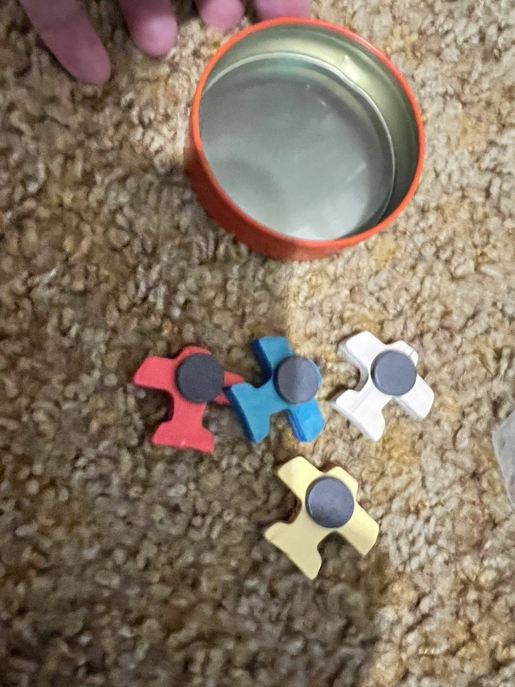 Metal Container With Four Airplane Magnets