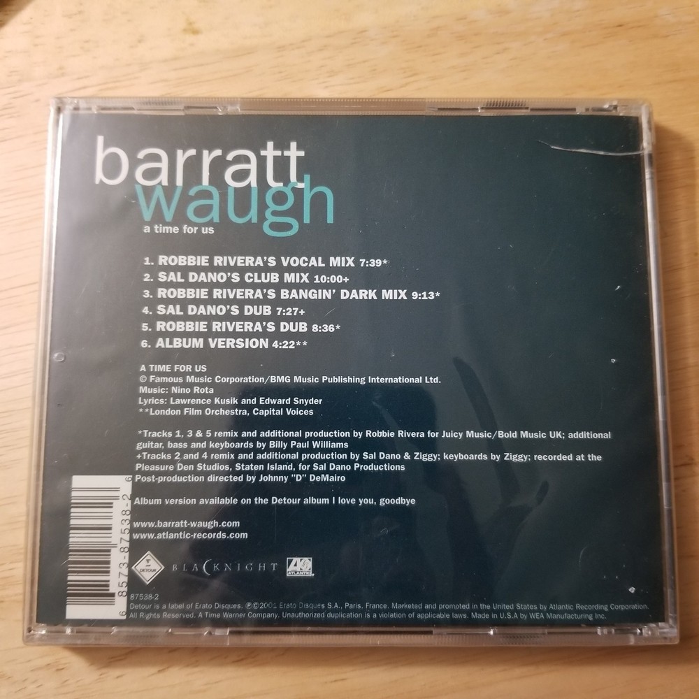 Time for Us by Waugh, Barratt (Cd5 Maxi-Single, 2001)