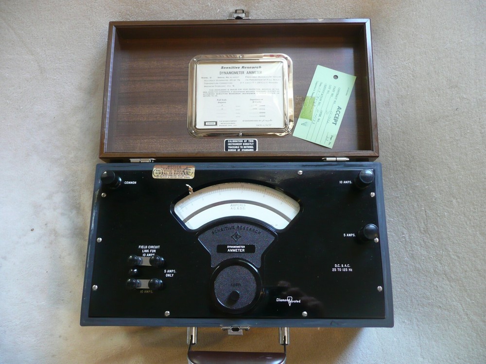 Sensitive Research Dynamometer Ammeter Model D Not Tested Steampunk Prop