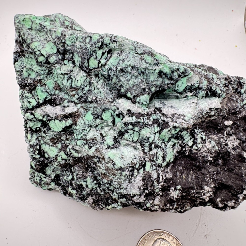 Natural Variscite 880 Grams Green Solid And Hard Great Looking Matrix