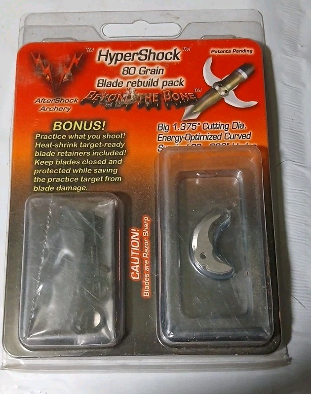 Hyper shock 80 Grain Blade Rebuild Pack Beyond The Bone Caution! Blades Are Raz