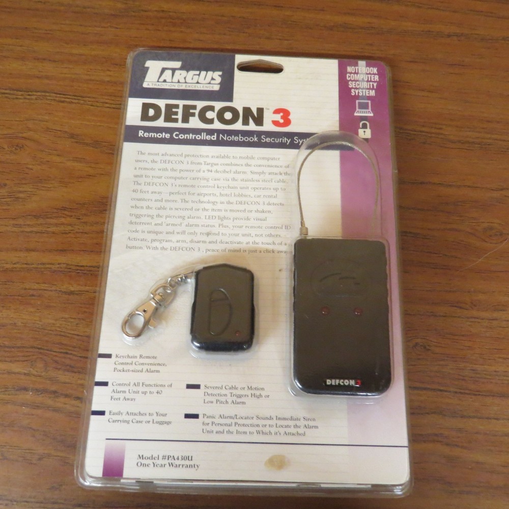 +Targus Defcon 3, Remote Controlled Security System with Keychain Remote PA 430U