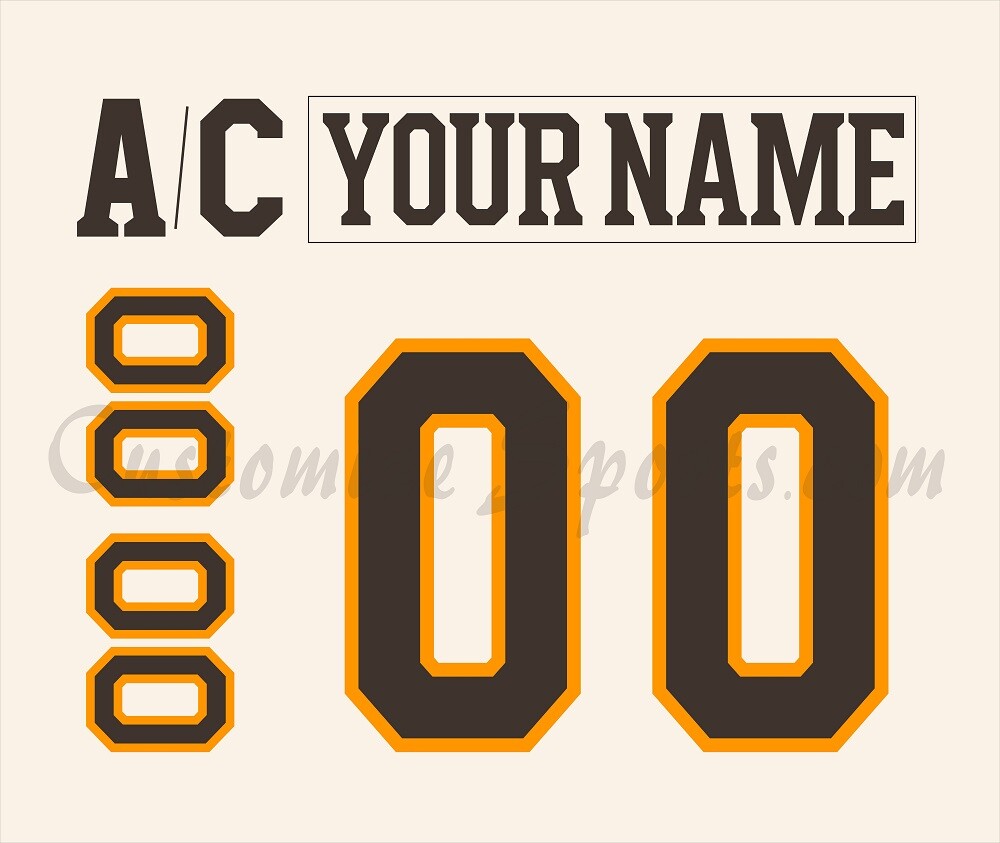 Boston Bruins Customized Number Kit For Centennial 2023-2024 3rd Uniform