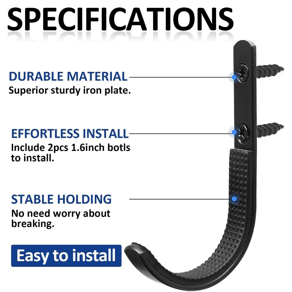 Oleitodh 24 Pack Gun Rack Wall Mount Hooks Bulk, Horizontal Gun Racks for Wal...