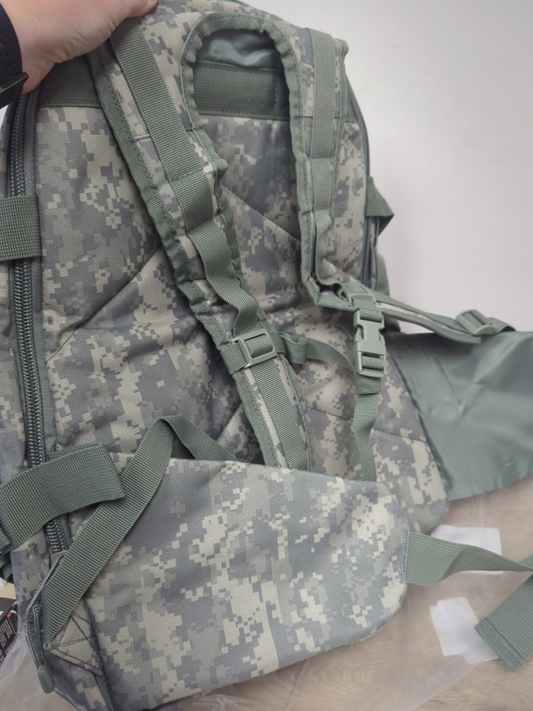 Adjustable molle assault Bookbag / Pack. Green Digital Camo, New No Tags.