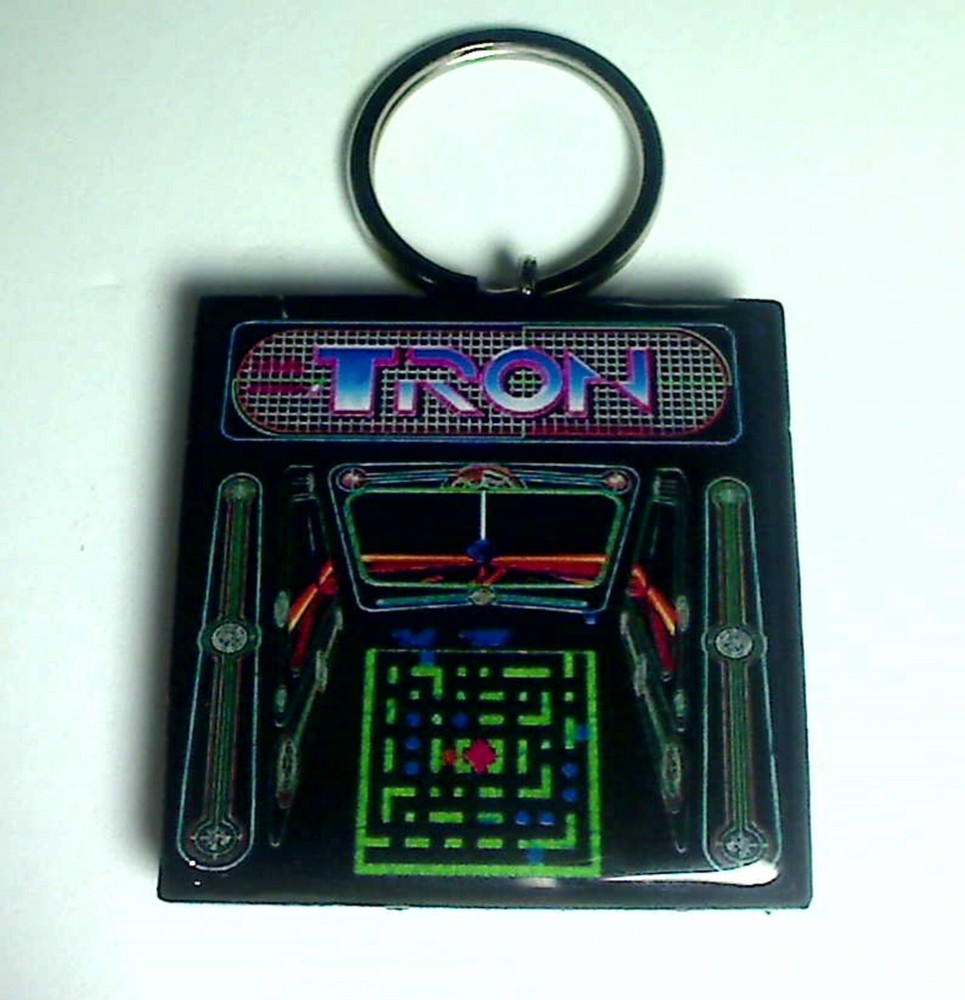 TRON  Arcade Coin Door accessory Keychain