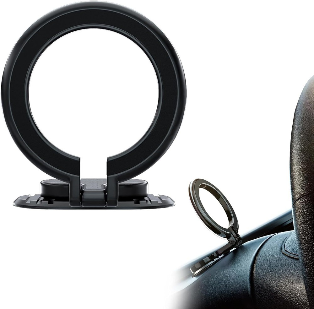 Lonfor Tech Car Mount Magnetic Ring Holder, Foldable Phone Navigation Stand
