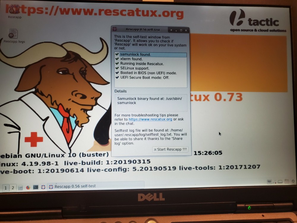 Rescatux 0.73 Bootable Rescue Windows/Linux OS 16G USB Stick
