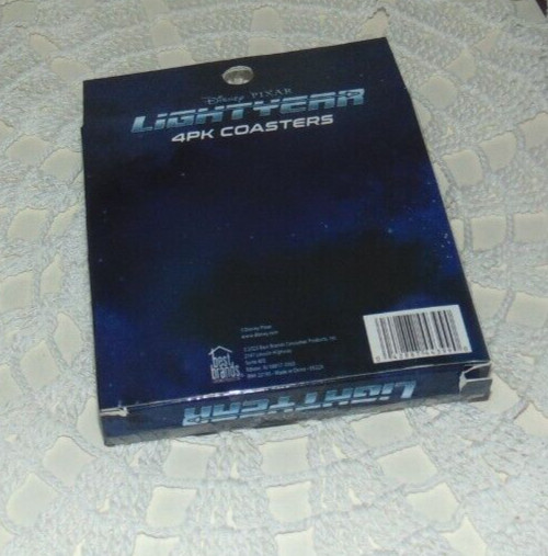Disney Pixar Lightyear Coasters New in Box 4 Pack