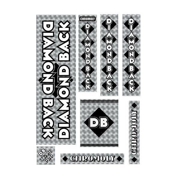 1981-82 Diamond Back - Medium Pro Black DB decal set