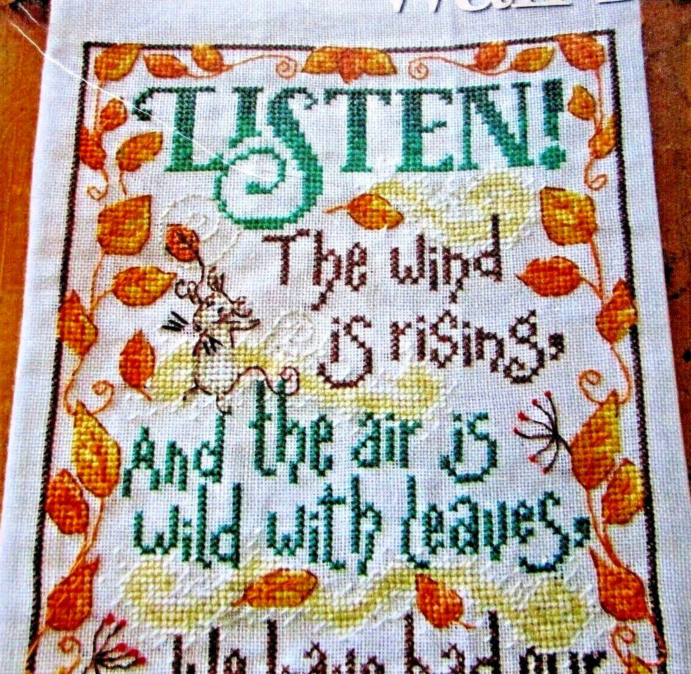 October Eves Poem Autumn Band Sampler CROSS STITCH PATTERNS