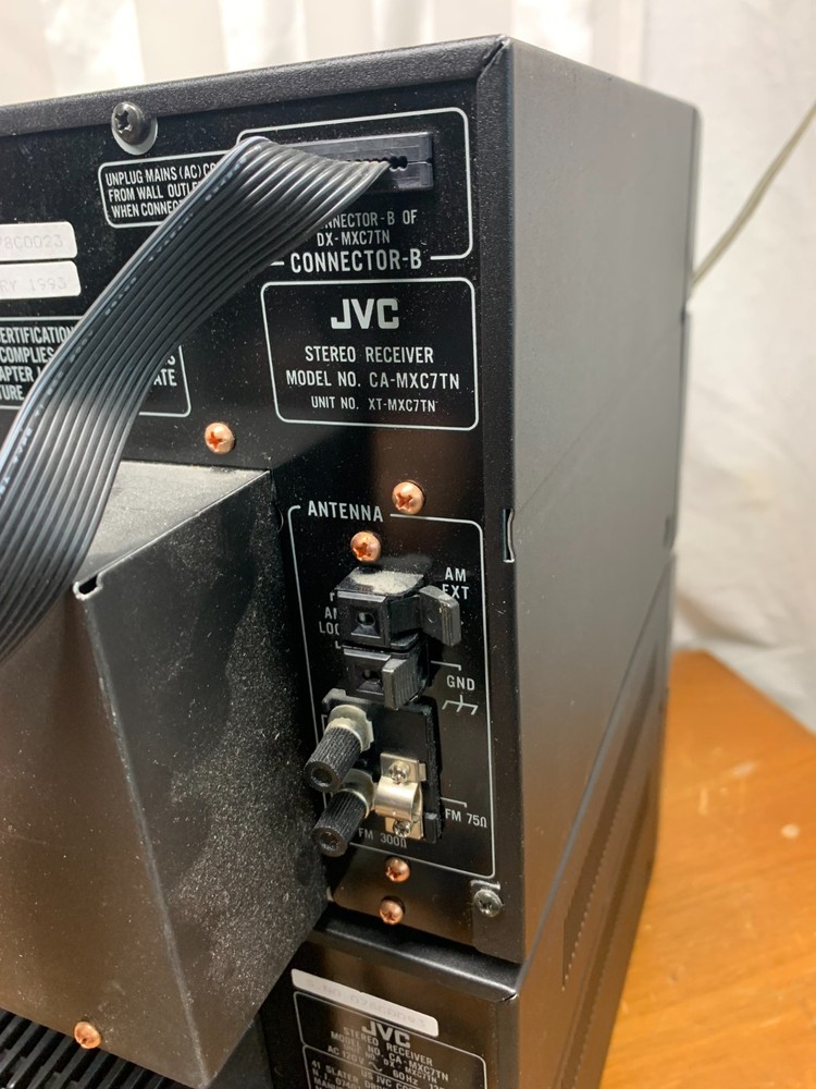 JVC MX-C7 Compact Component Stereo System 6 Disc CD Dual Cassette Player & Tuner