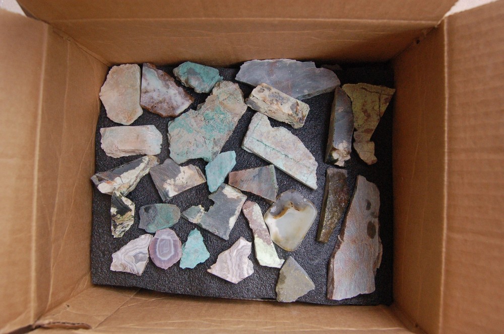 Miscellaneous Jasper, Agate, Calcite Onyx Slabs End Cuts Ect.