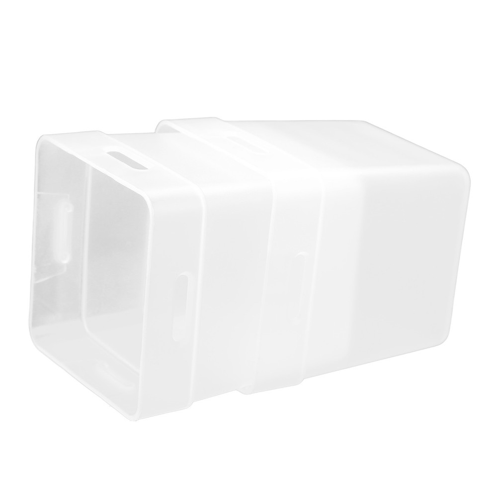 2 Pcs Desktop Storage Box Frosted White Stackable and Stitchable Combination