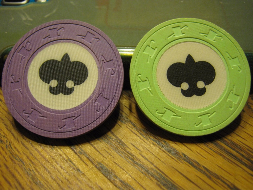 pair Vintage Denomination Casino Chip
