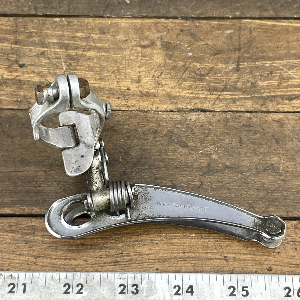 Vintage Campagnolo Record Front Derailleur On Bottom Pull Campy 3 Hole A3