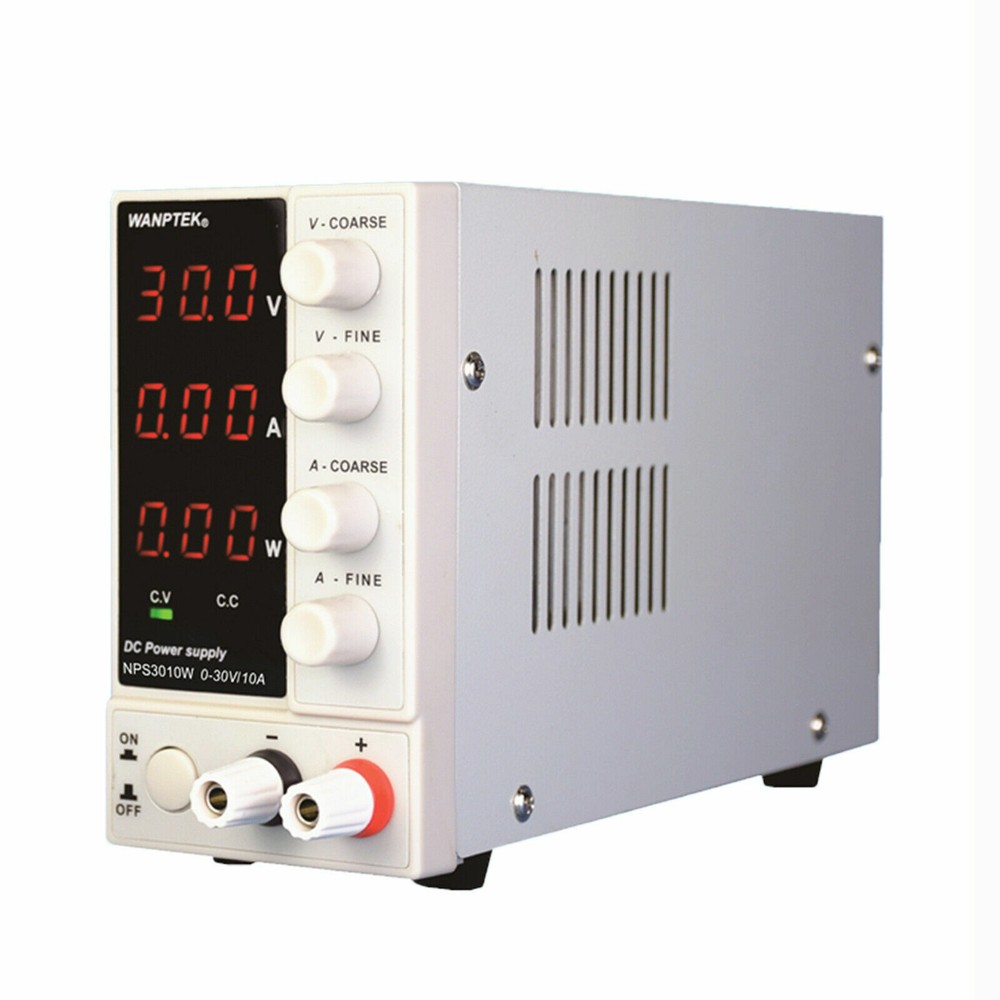 300W 0-10A Lab DC Power Supply Digital Variable Regulated Benchtop Power Source