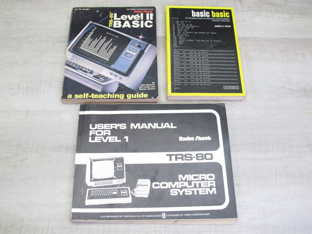 Radio Shack TRS-80 User Manual + BASIC Level II, BASIC Books