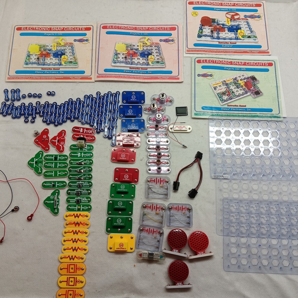 Elenco Snap Circuits Lot  Projects 1-101, 102-305