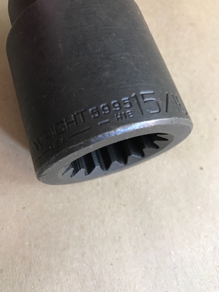 WRIGHT #5 SPLINE DR. 6 PT. DEEP IMPACT SOCKET 15/16" 5995