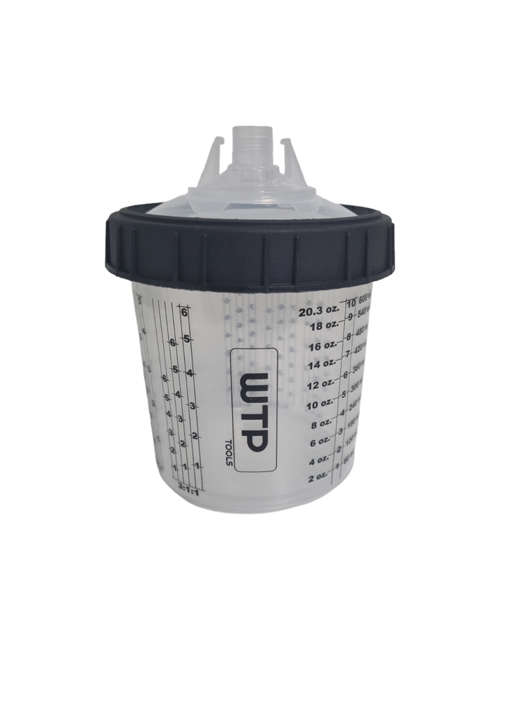 WTP TOOLS Disposable Paint Cup System KIT 50 Lids + 50 Liners + 1 Cup + 20 Caps