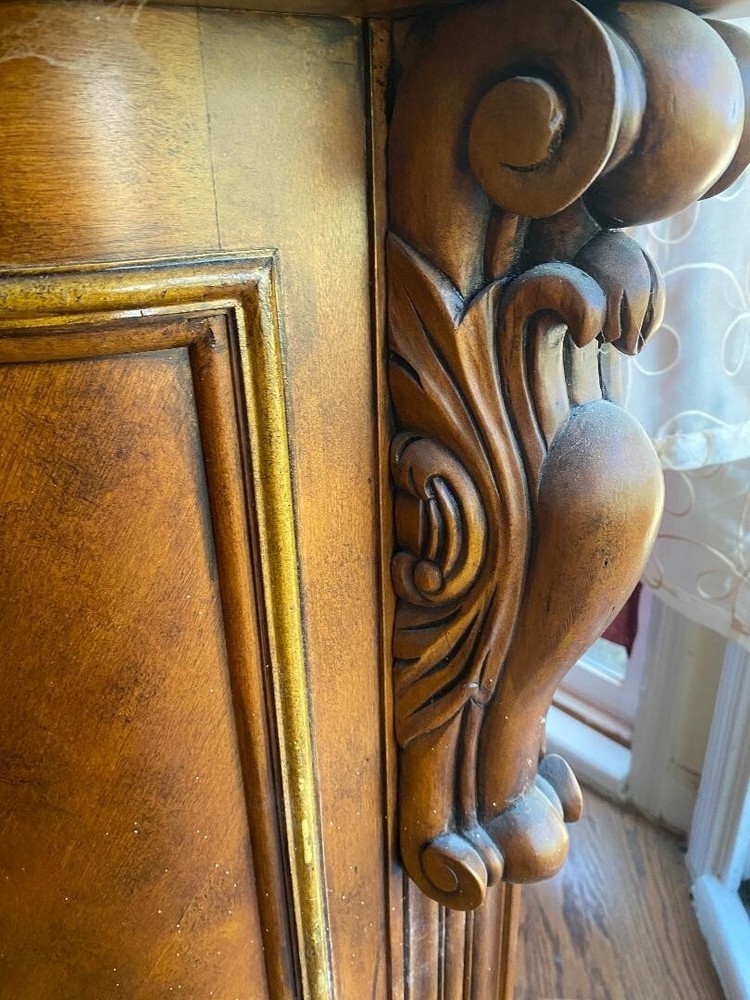 Cherry Wood Bar with Marble Top