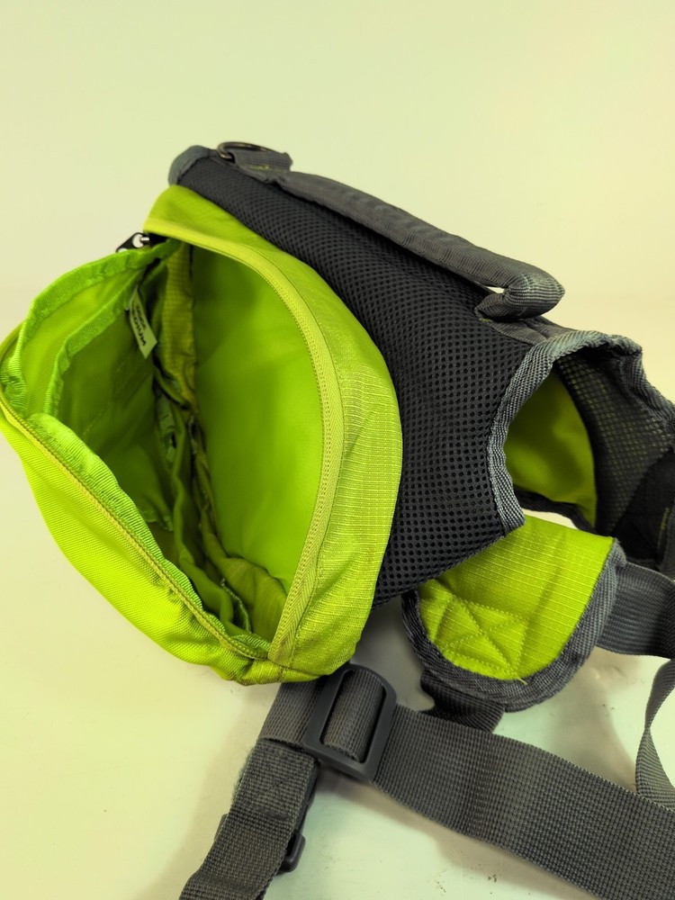 Outward Hound Quick Release Dog Backpack Green Hiking Day Pack Saddle Medium M