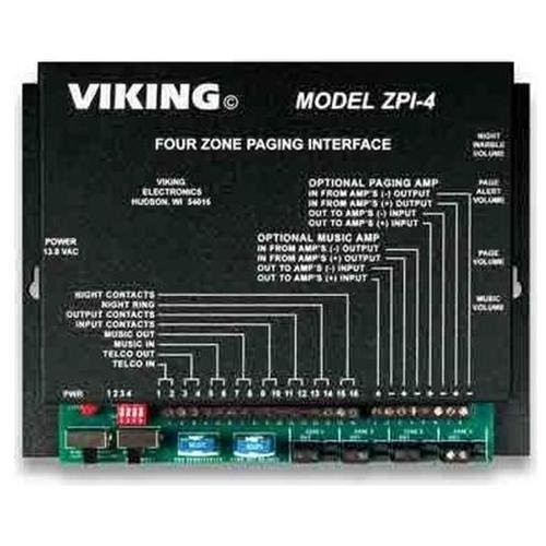 Viking Electronics ZPI-4 Four Zone Paging Interface (zpi4)