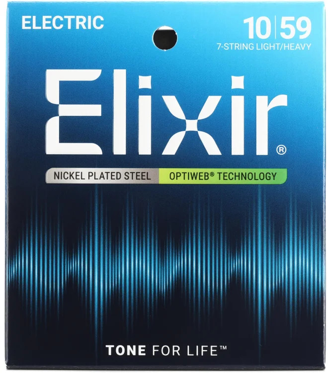 Elixir Strings 19074 Optiweb Electric Guitar Strings - .010-.059 Light/Heavy