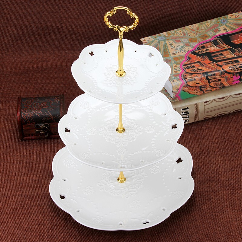 2/3 Tier Cake Cupcake Plate Stand Handle Hardware Fitting Holder Without Plate