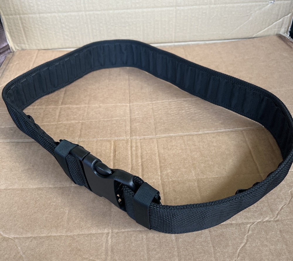 Black Tactical Adjustable Strong PLCE Webbing Belt Military Combat Duty Security