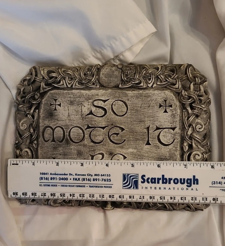 So Mote It Be Wall Plaque Stone Finish Dryad Design Sign