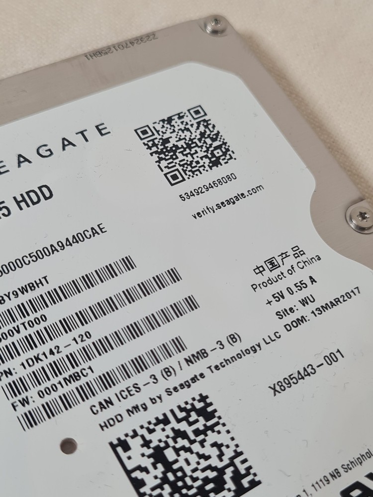 OEM XBOX ONE S Slim INTERNAL 500GB SEAGATE THIN HARD DISK DRIVE REPLACEMENT PART