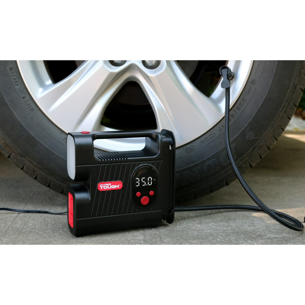 Hyper Tough DC 12V Digital Car Tire Inflator with Auto-off Function 100psi