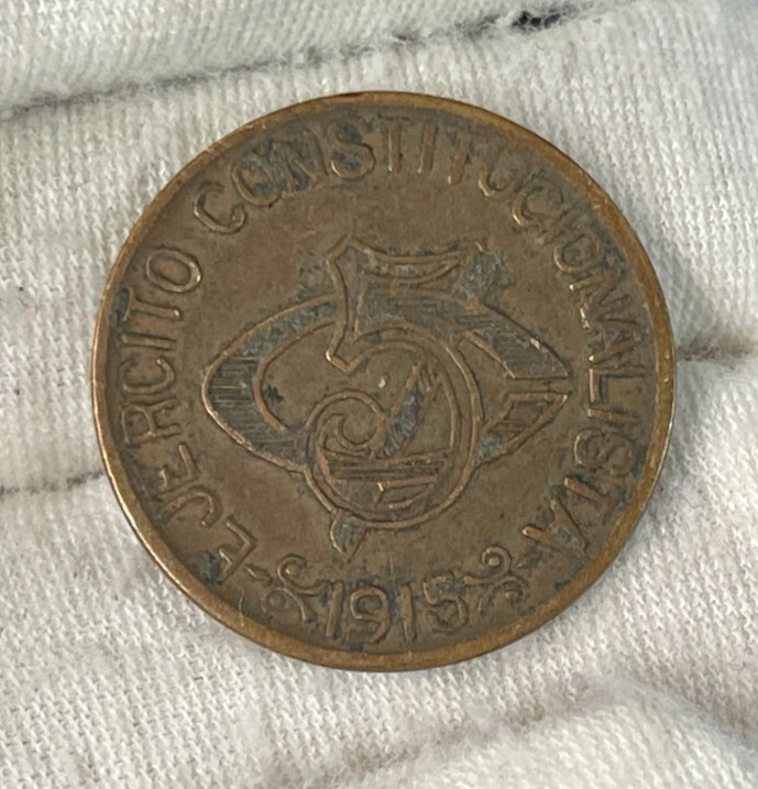 1915 Mexico 5 Centavos Coin
