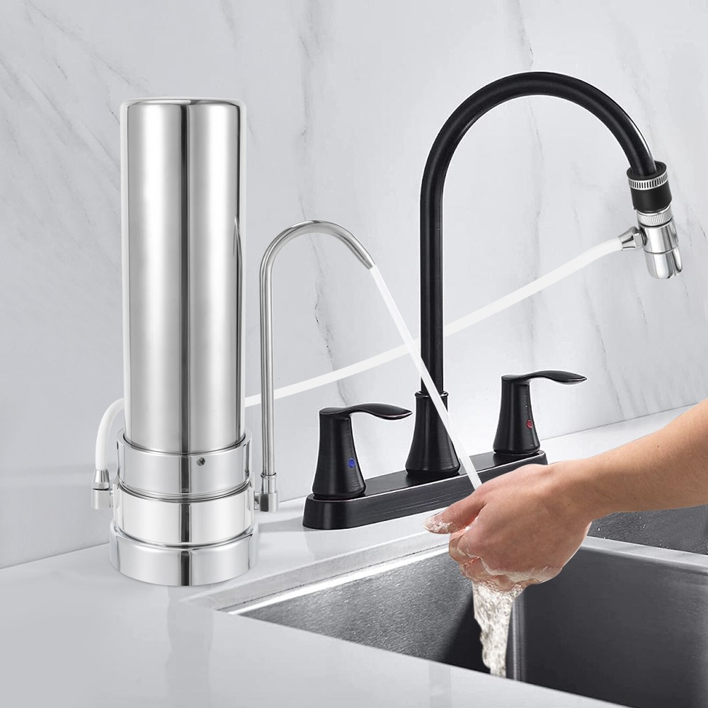 Countertop Filter Water Filtration Filter Sink Drinking System Stainless Steel