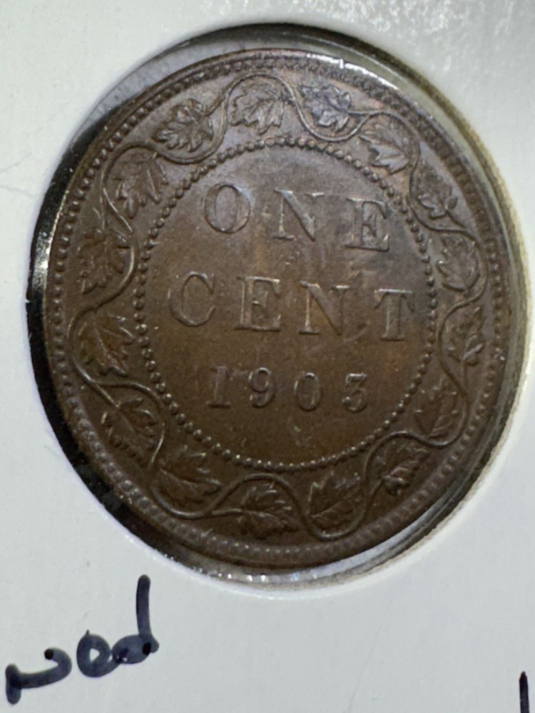 1903 Canada Large Cent Bronze Coin Cleaned