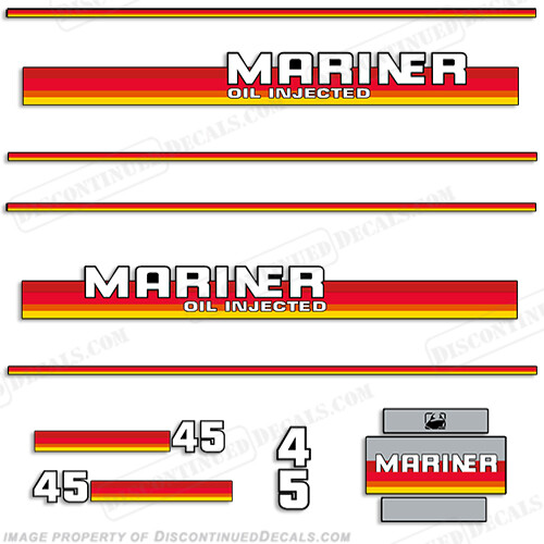 Fits Mariner 1985 45hp Decal Kit