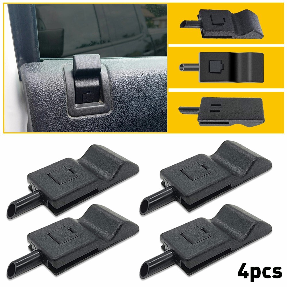 4PCS DOOR LOCK KNOBS FRONT/REAR EBONY FOR CHEVY/GMC SILVERADO/SIERRA 2007-2013